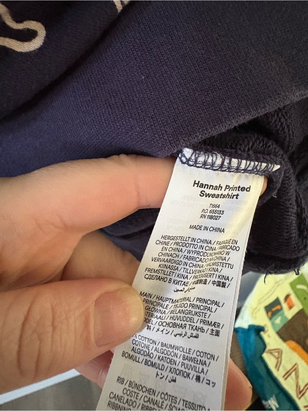 Boden Navy Dachshund Pattern Crewneck Sweater - Picture 3 of 5